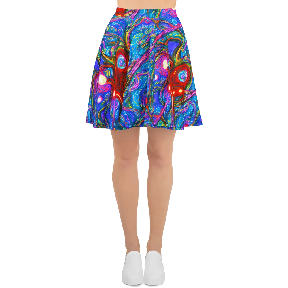 The Chromatic Dream on Skater Skirt — Front
