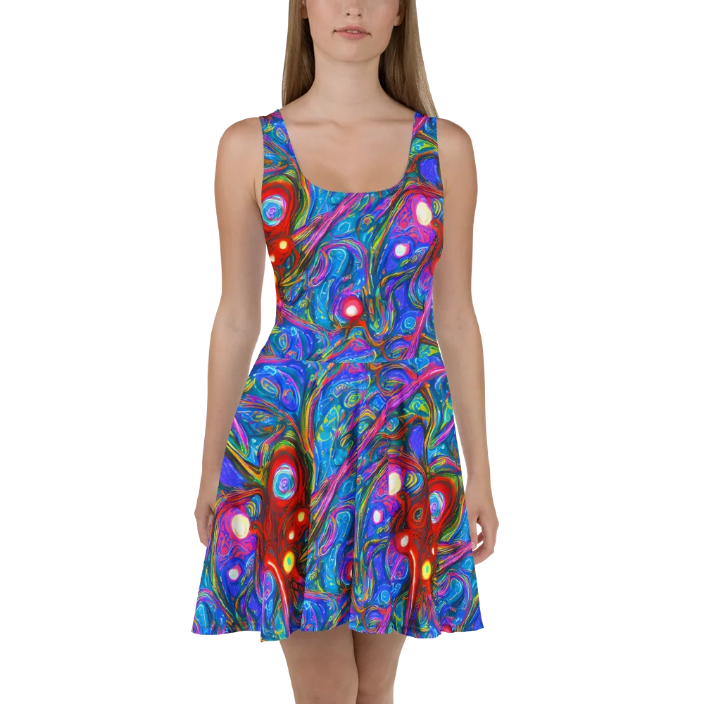 The Chromatic Dream on Skater Dress — Front