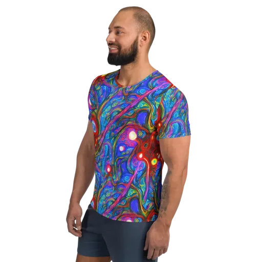 The Chromatic Dream on a Men's Athletic T-Shirt