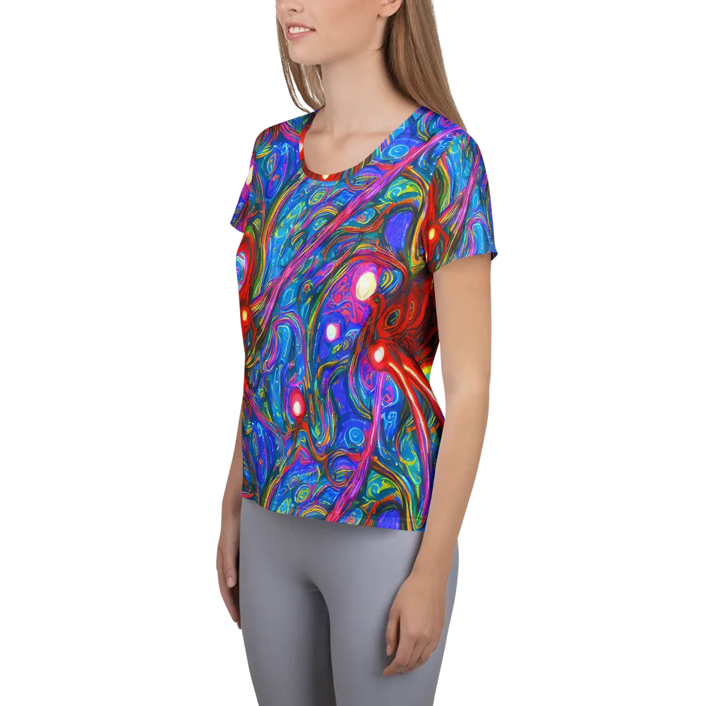 The Chromatic Dream on Women's Athletic T-Shirt — Left
