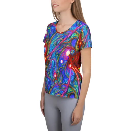 The Chromatic Dream on a Women's Athletic T-Shirt