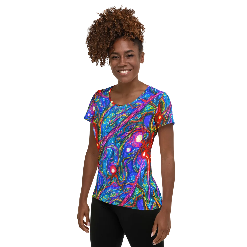 The Chromatic Dream on Women's Athletic T-Shirt — Left