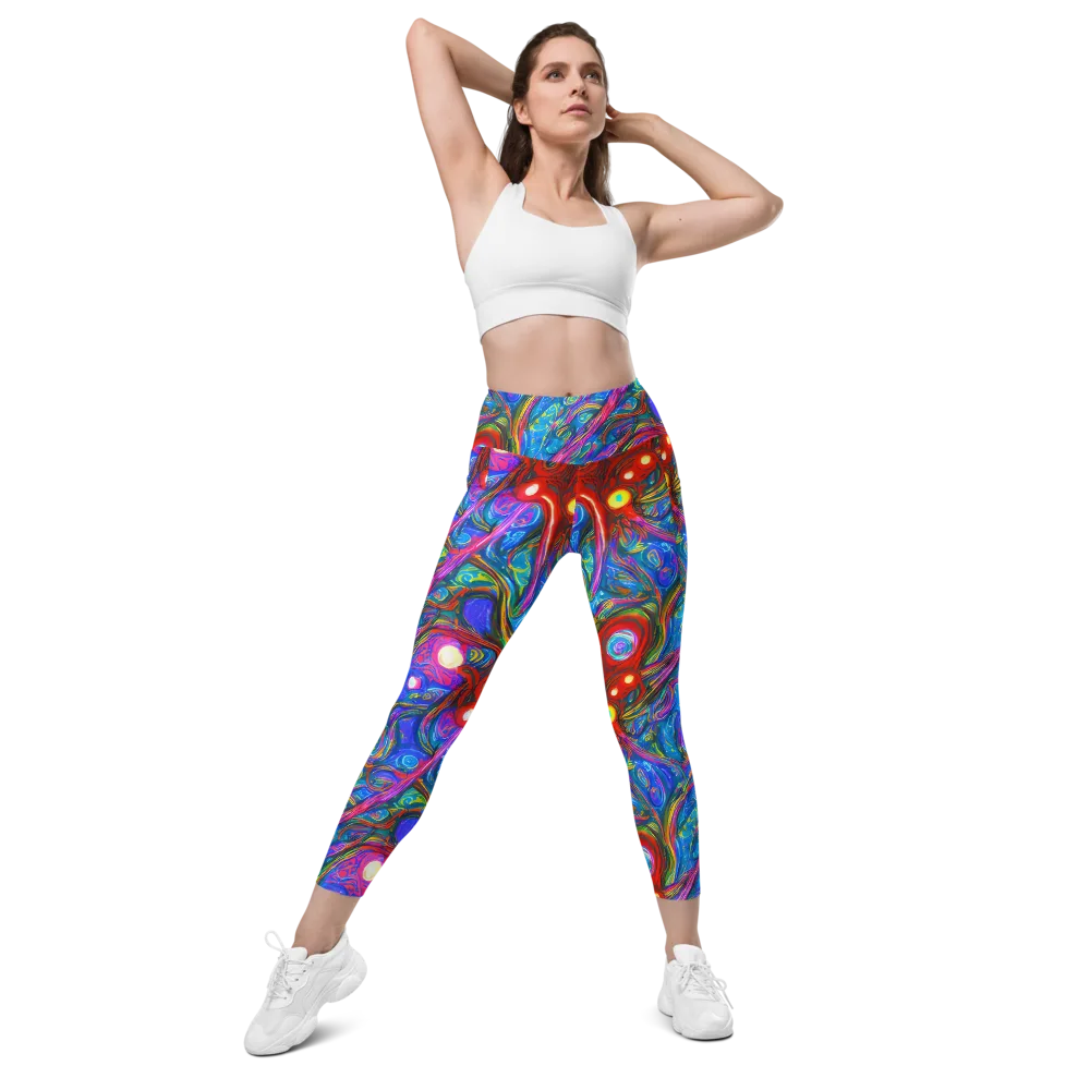The Chromatic Dream on Leggings with Pockets — Front