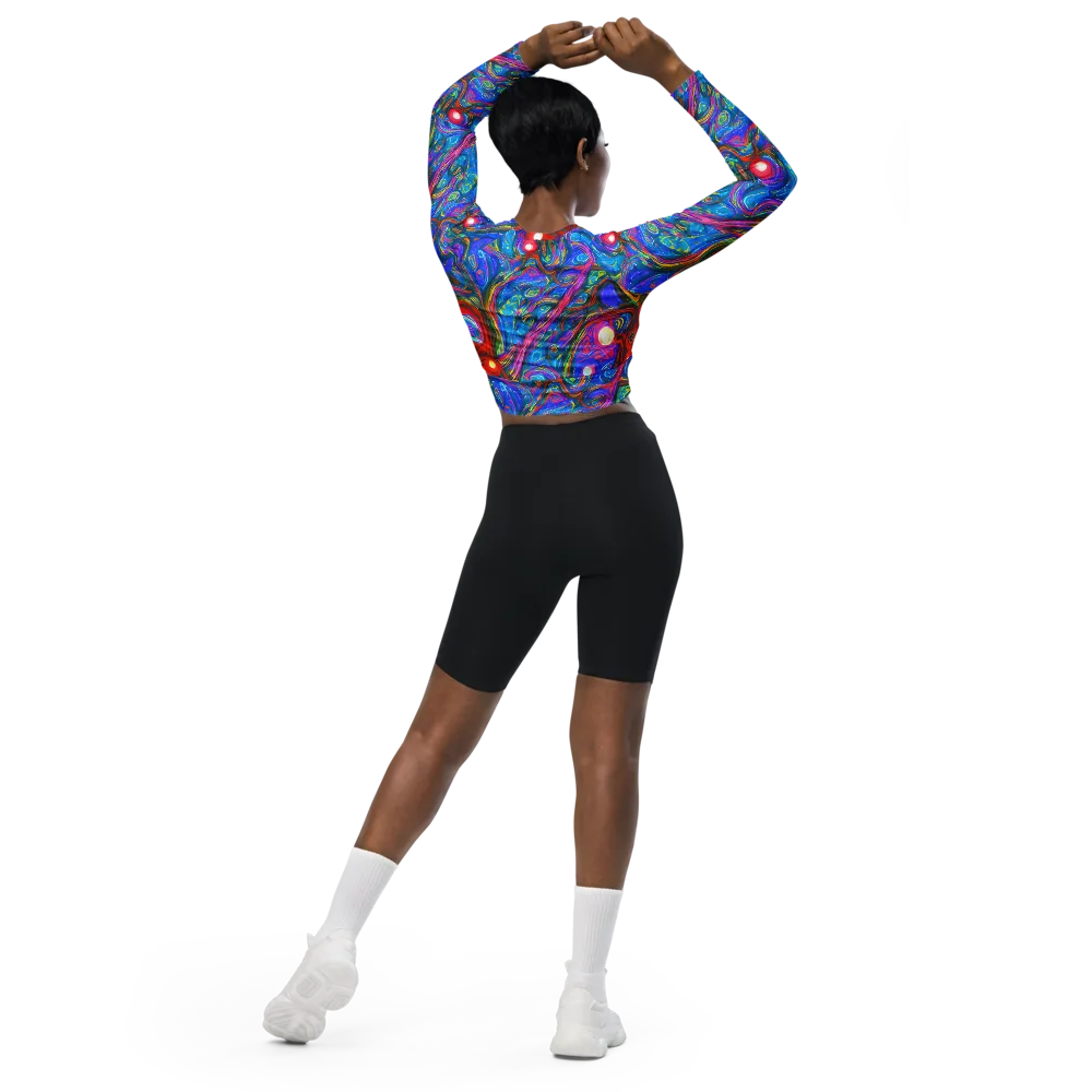 The Chromatic Dream on Long Sleeve Crop Top — Back