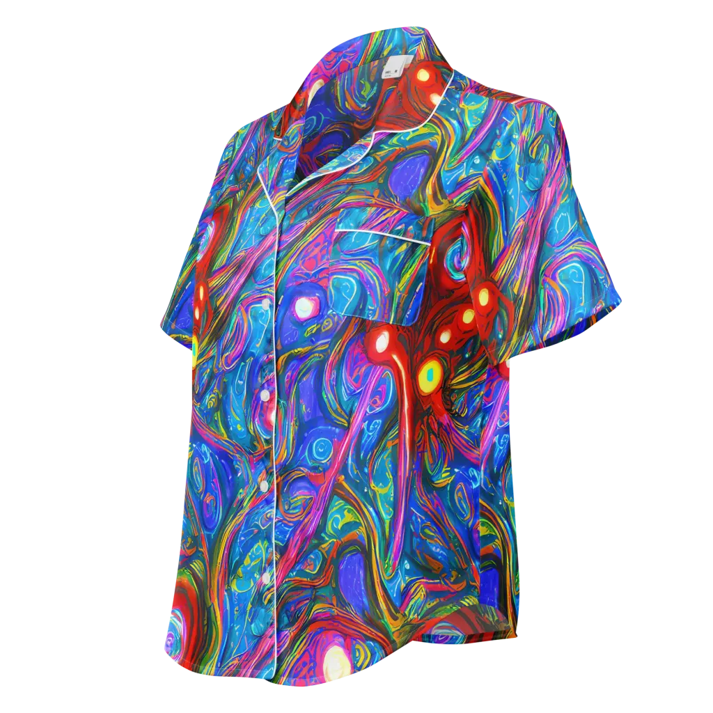 The Chromatic Dream on Women's Short Sleeve Pajama Top — Left Front