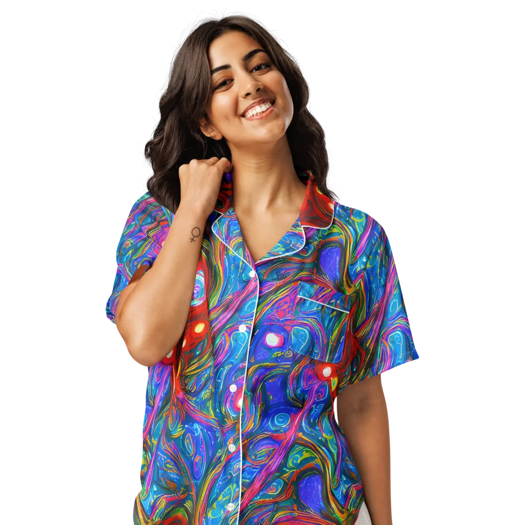 The Chromatic Dream on Women's Short Sleeve Pajama Top — Front