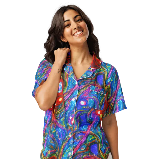 The Chromatic Dream on a Women's Short Sleeve Pajama Top