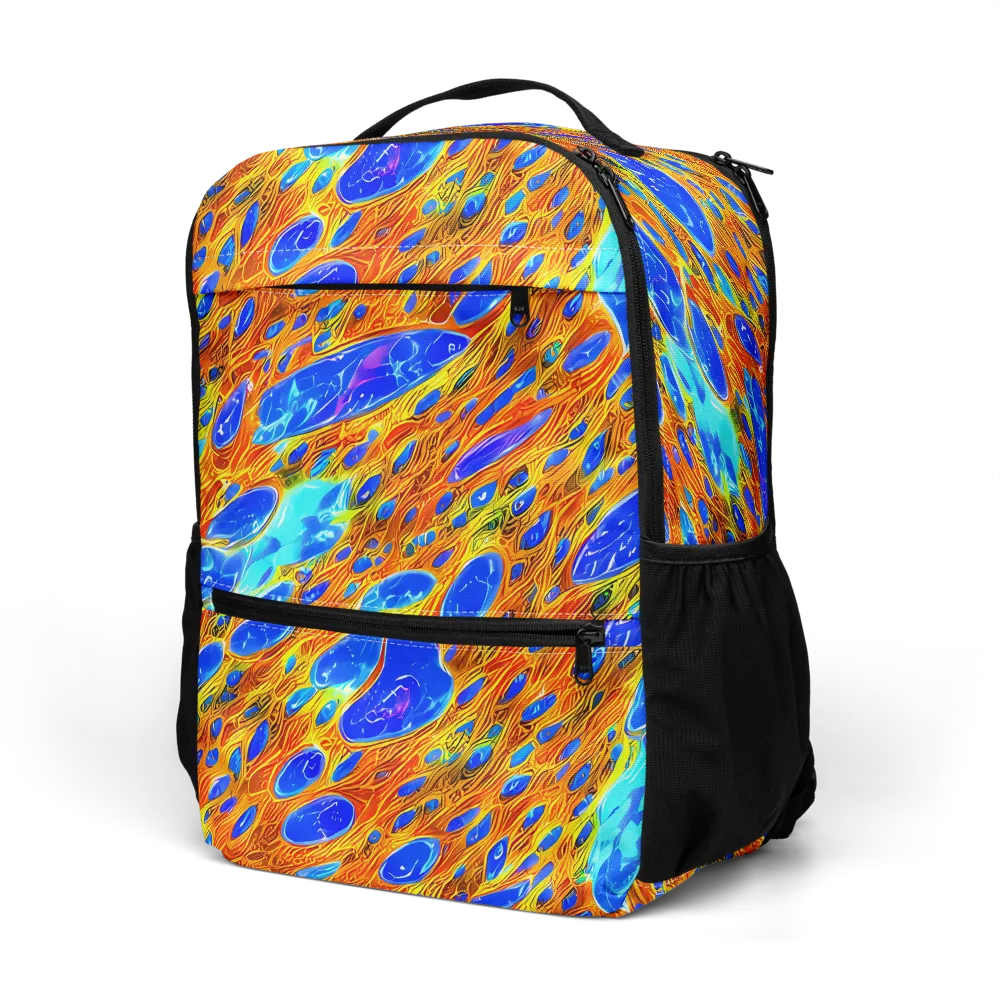 Bluefire Veins on Utility Backpack — Left Front