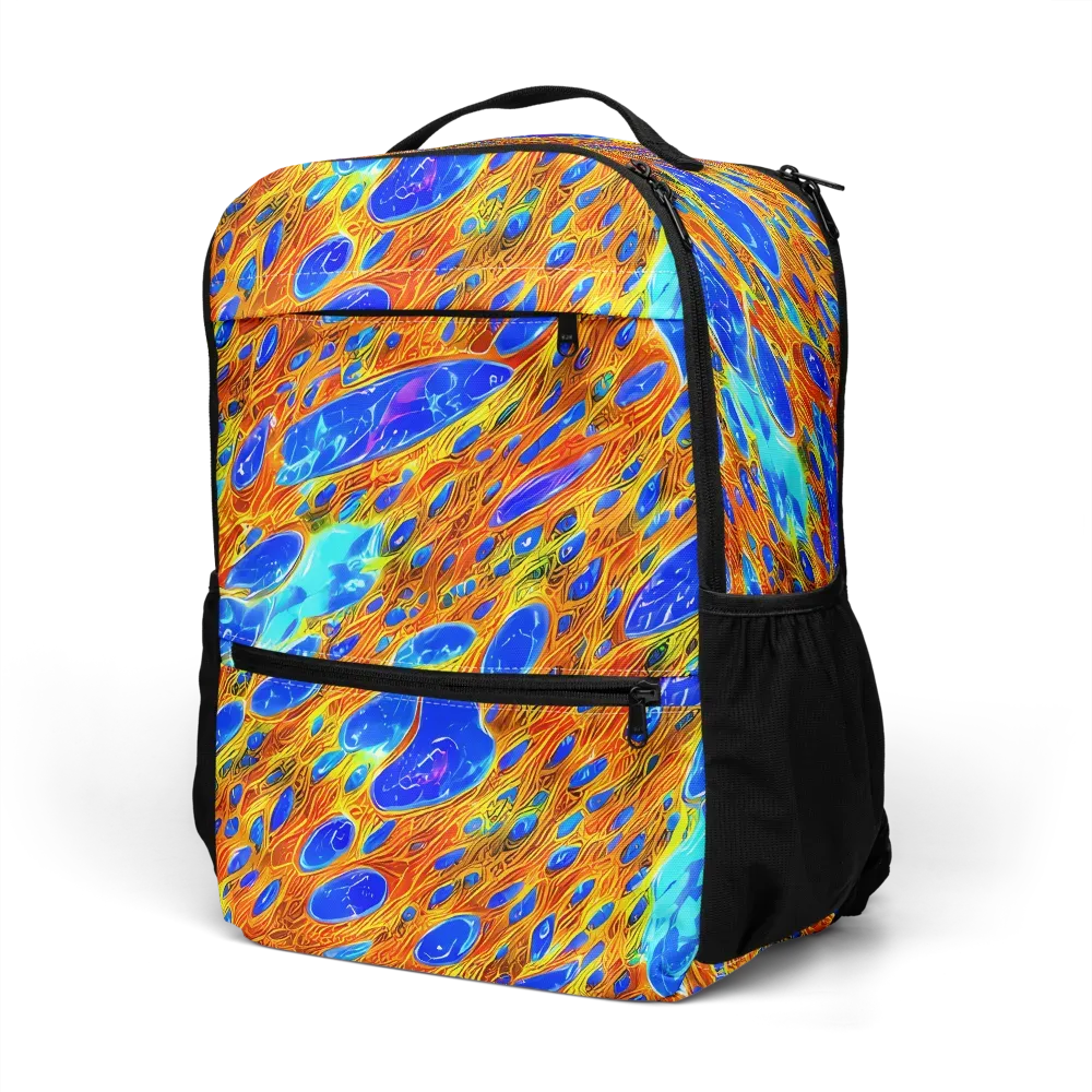 Bluefire Veins on Utility Backpack — Left Front
