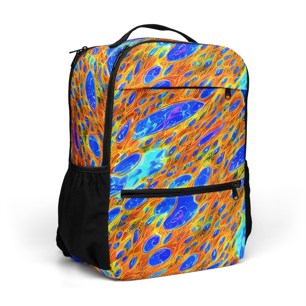 Bluefire Veins on Utility Backpack — Right Front