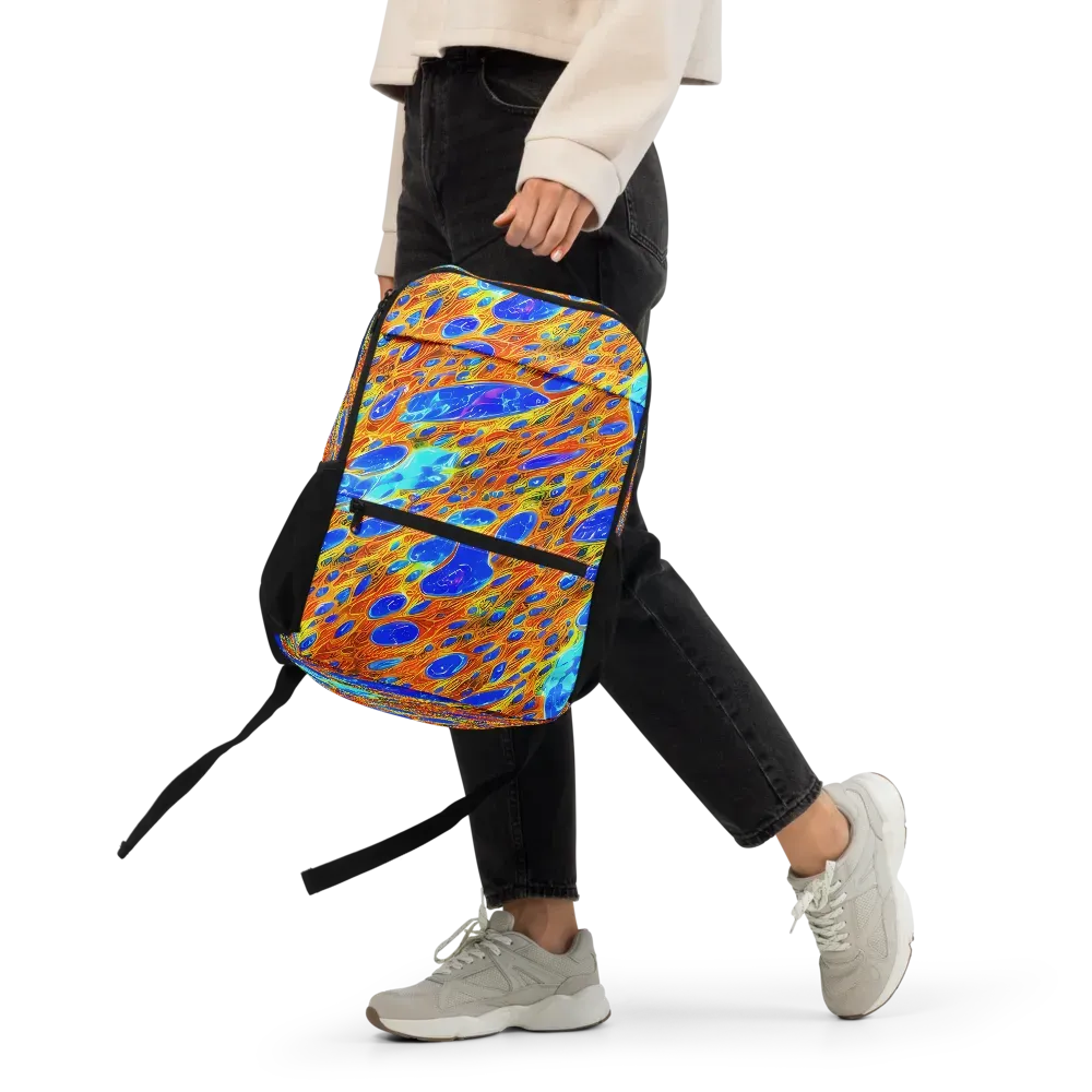 Bluefire Veins on Utility Backpack — Front