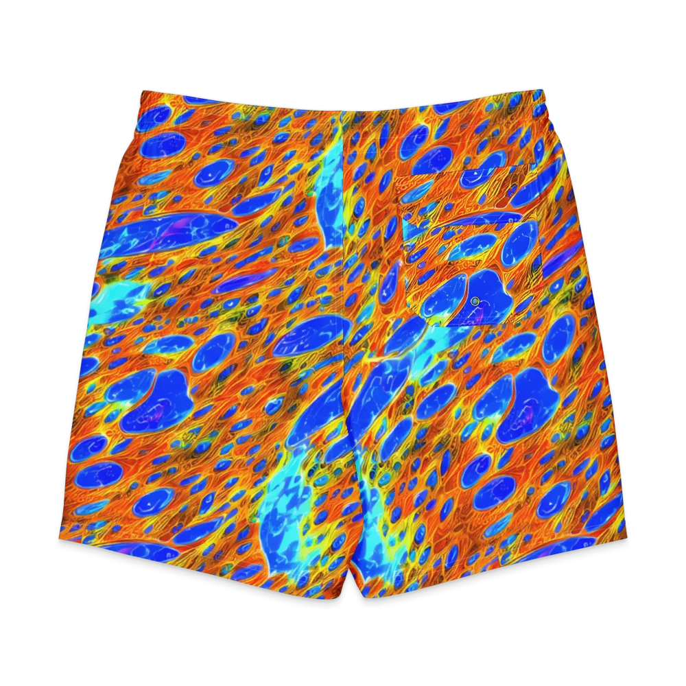 Bluefire Veins on Men's Board Shorts — Back