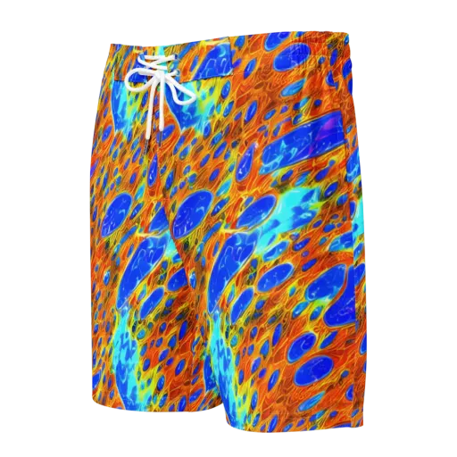 Bluefire Veins on a Men's Board Shorts