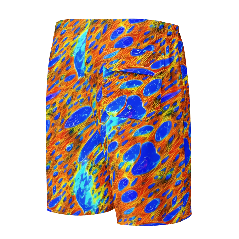 Bluefire Veins on Men's Board Shorts — Back