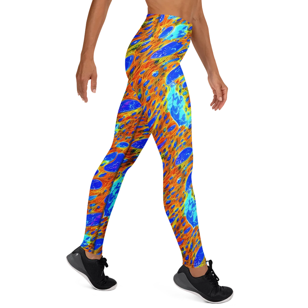 Bluefire Veins on Yoga Leggings — Right