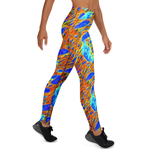 Bluefire Veins on a Yoga Leggings