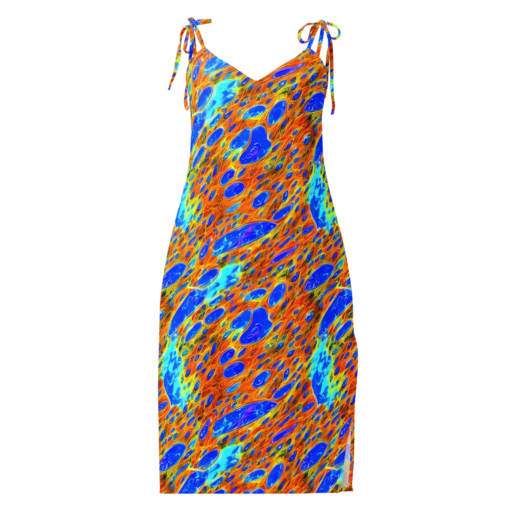 Bluefire Veins on Slip Dress — Front