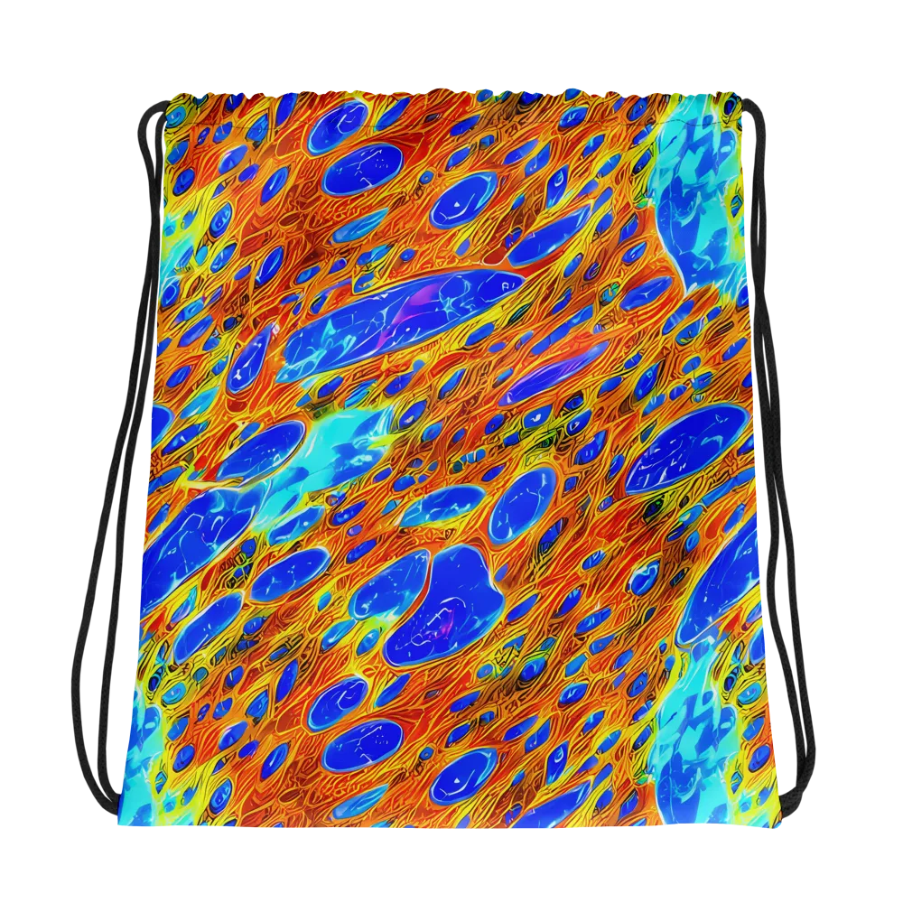 Bluefire Veins on Drawstring Bag — Photo