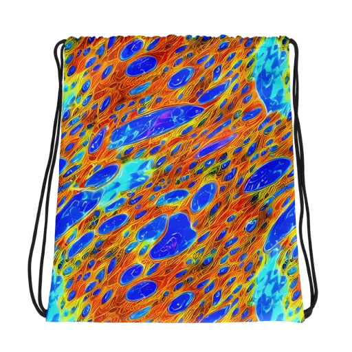 Bluefire Veins on a Drawstring Bag