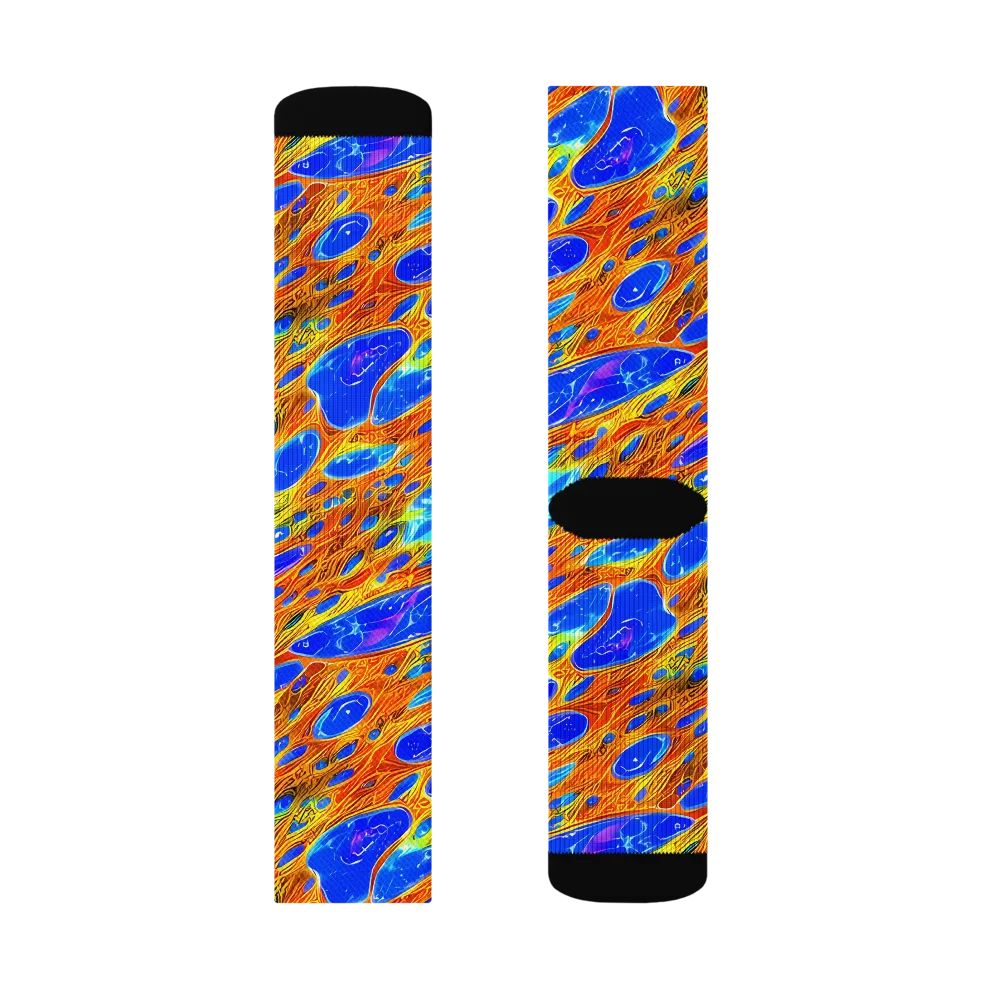 Bluefire Veins on Socks — Left Sock