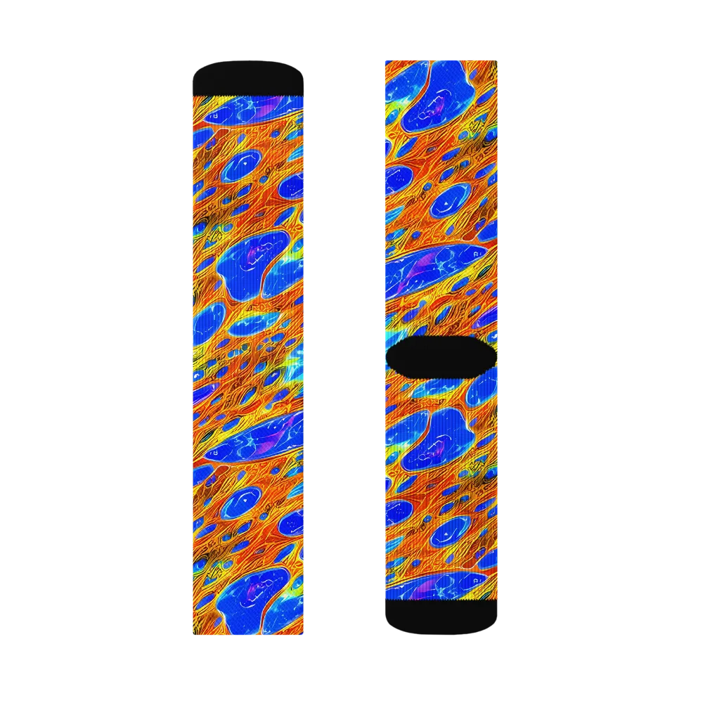 Bluefire Veins on Socks — Right Sock