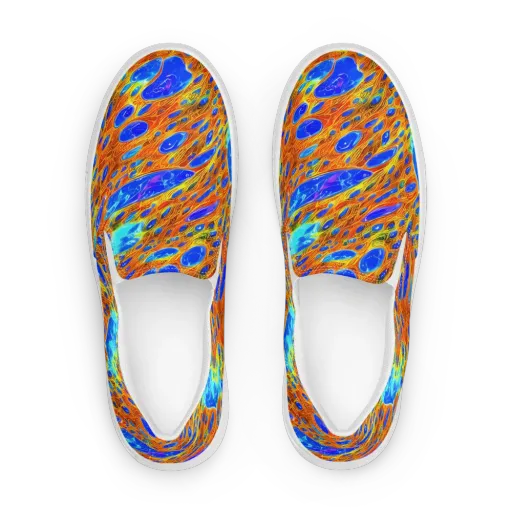 Bluefire Veins on a Women's Slip-On Canvas Shoes