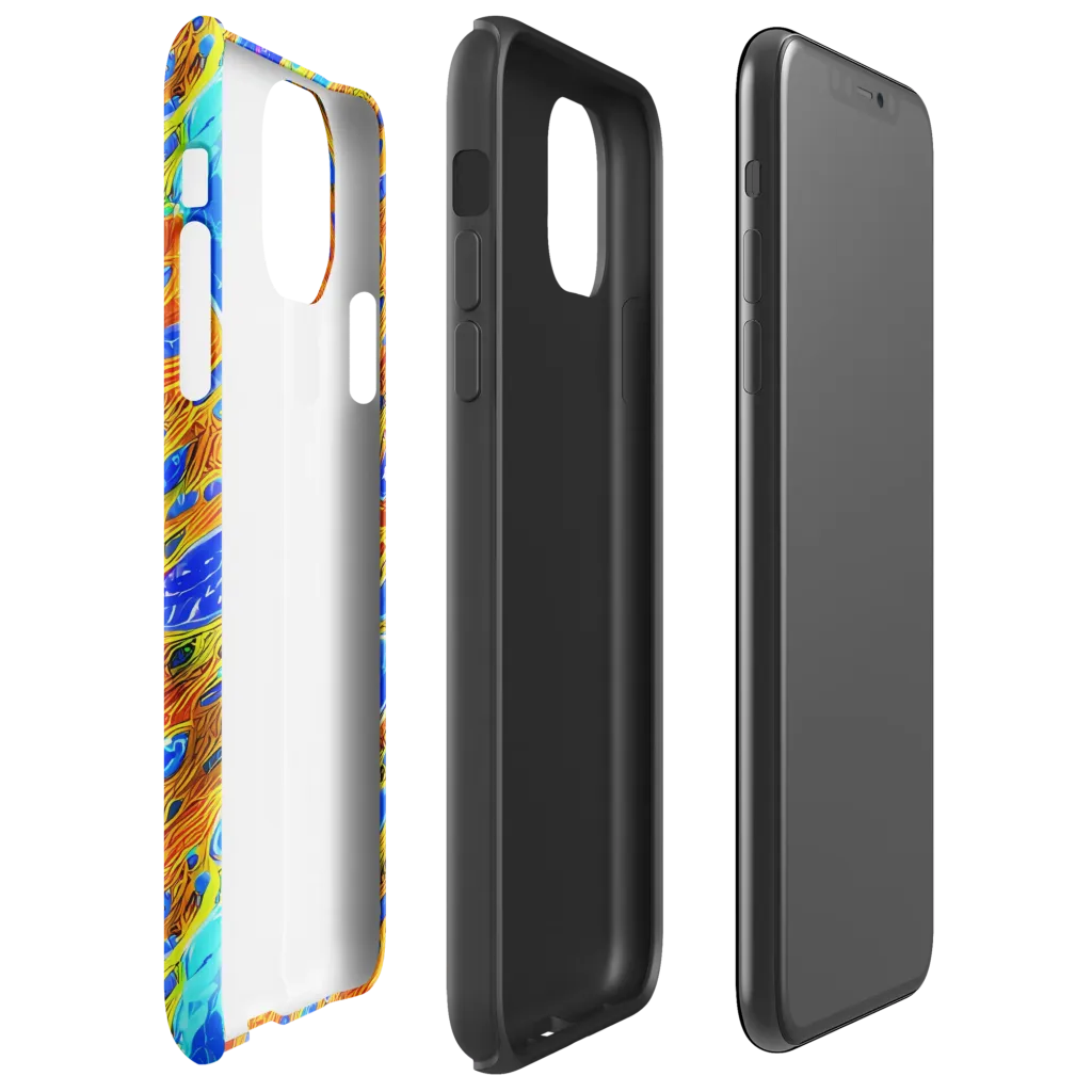 Bluefire Veins on Tough Case for iPhone® — Right