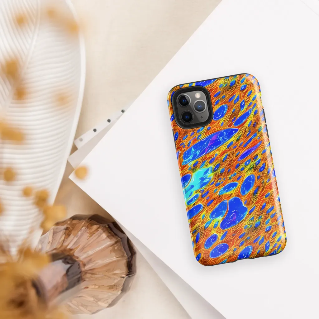 Bluefire Veins on Tough Case for iPhone® — Front