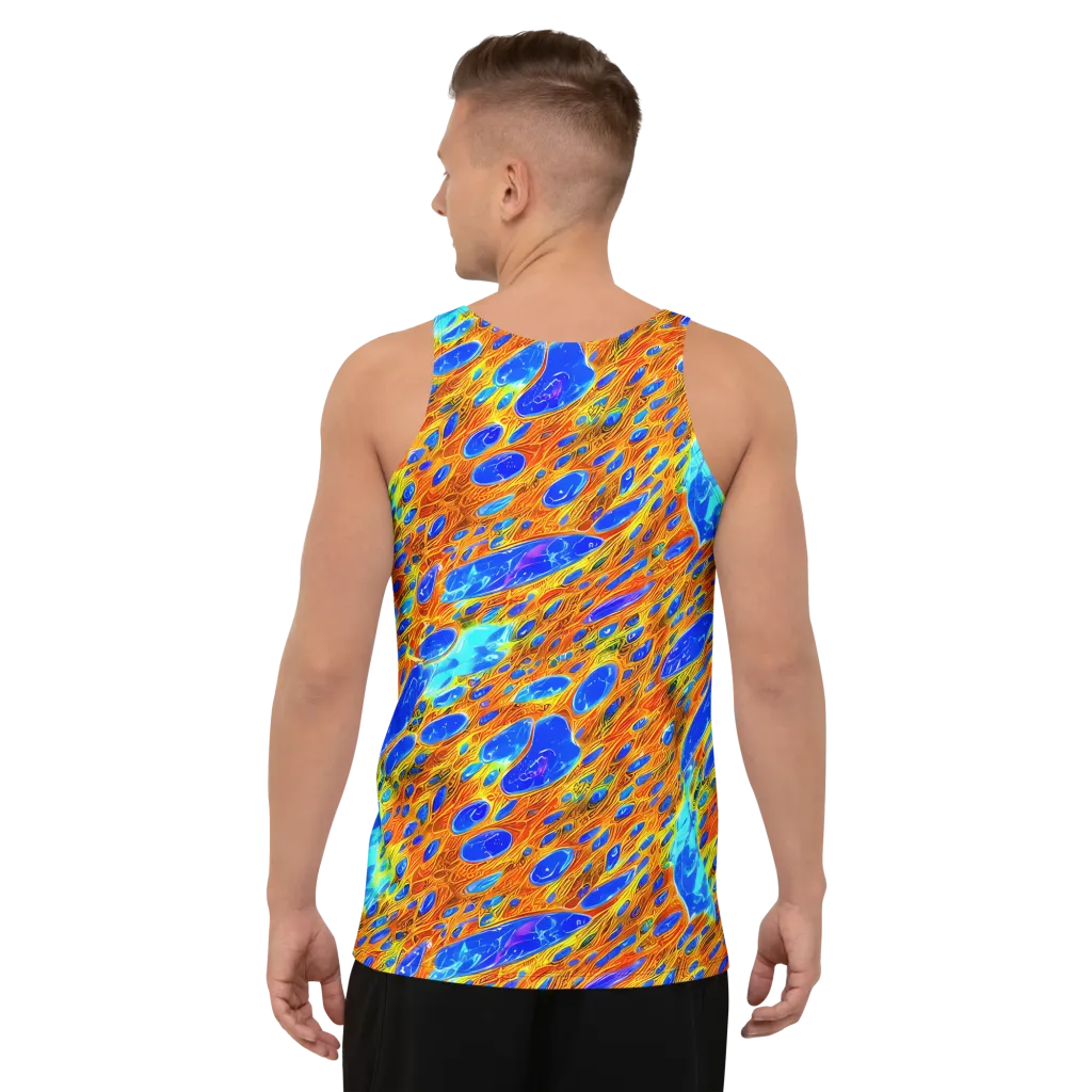 Bluefire Veins on Men's Tank Top — Back