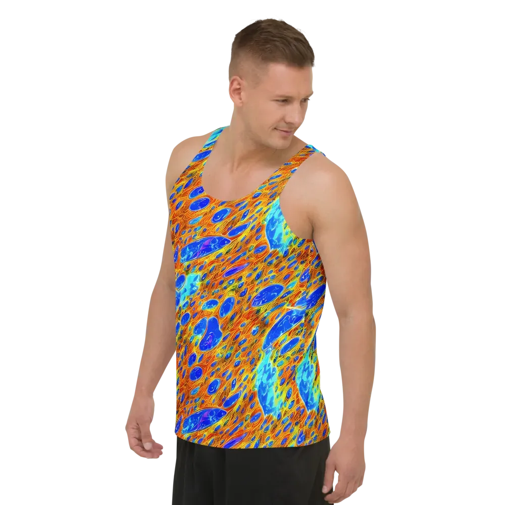 Bluefire Veins on Men's Tank Top — Left Front