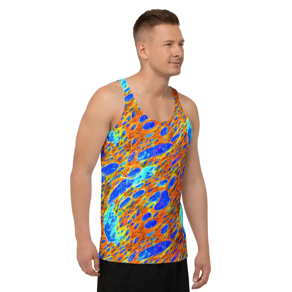 Bluefire Veins on Men's Tank Top — Right Front