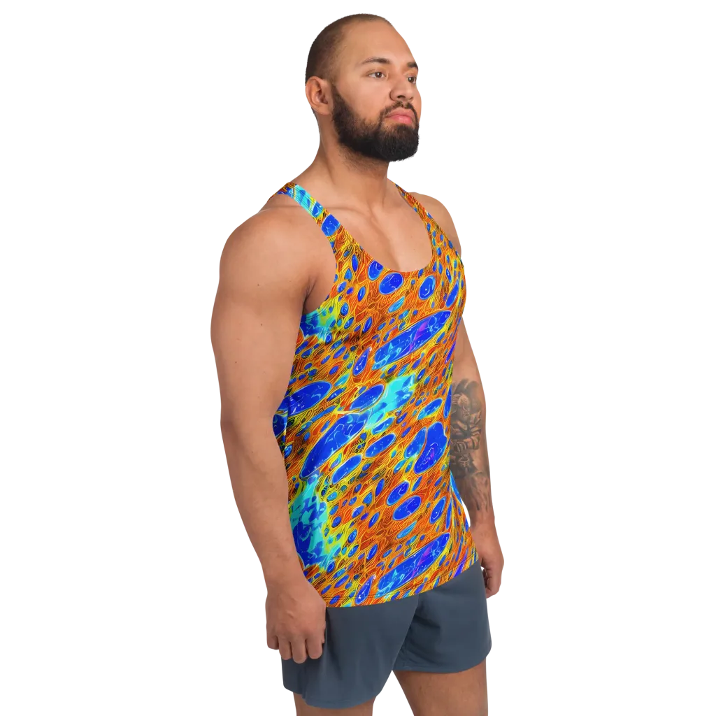 Bluefire Veins on Men's Tank Top — Right Front