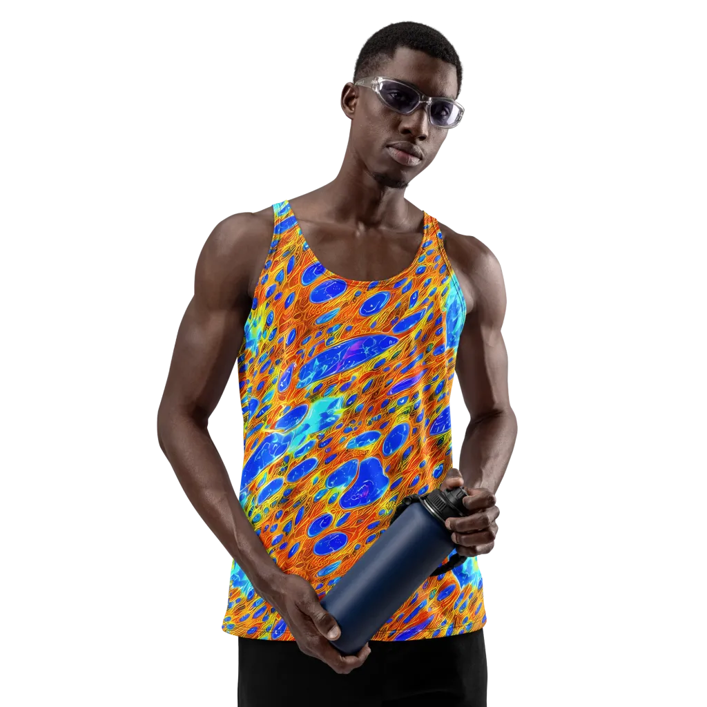 Bluefire Veins on Men's Tank Top — Front