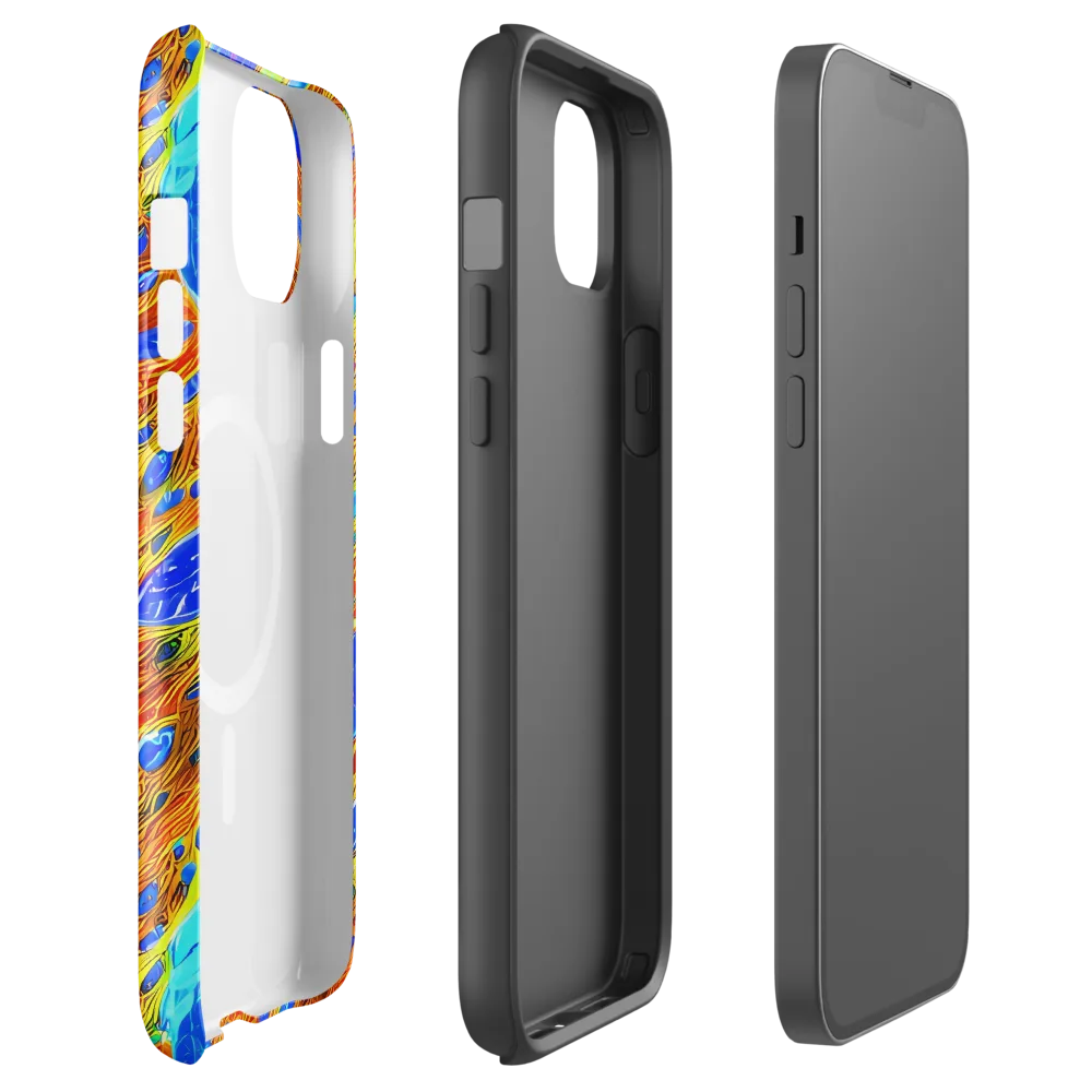 Bluefire Veins on MagSafe Tough Case for iPhone® — Front