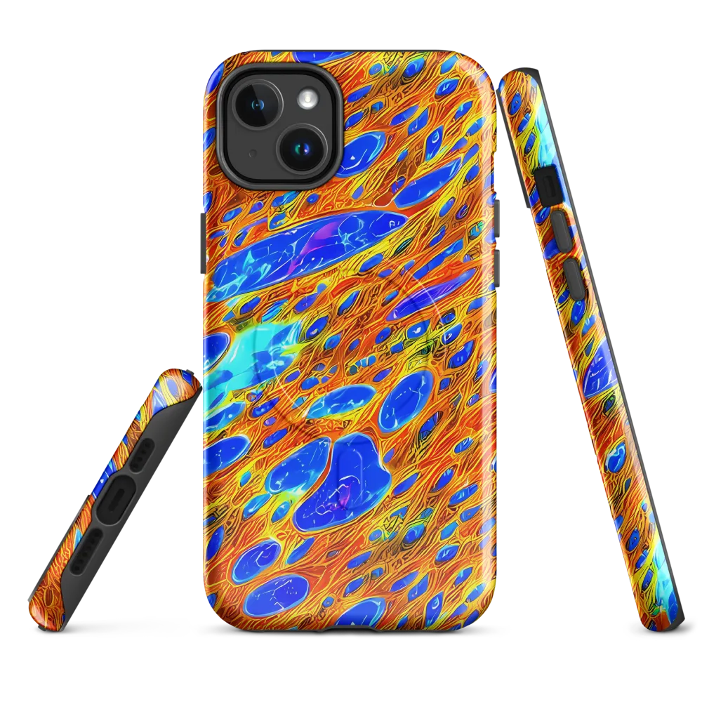 Bluefire Veins on MagSafe Tough Case for iPhone® — Front