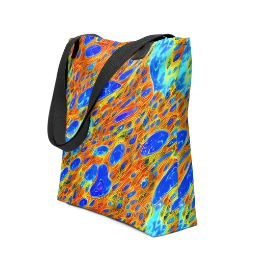 Bluefire Veins on a Tote Bag