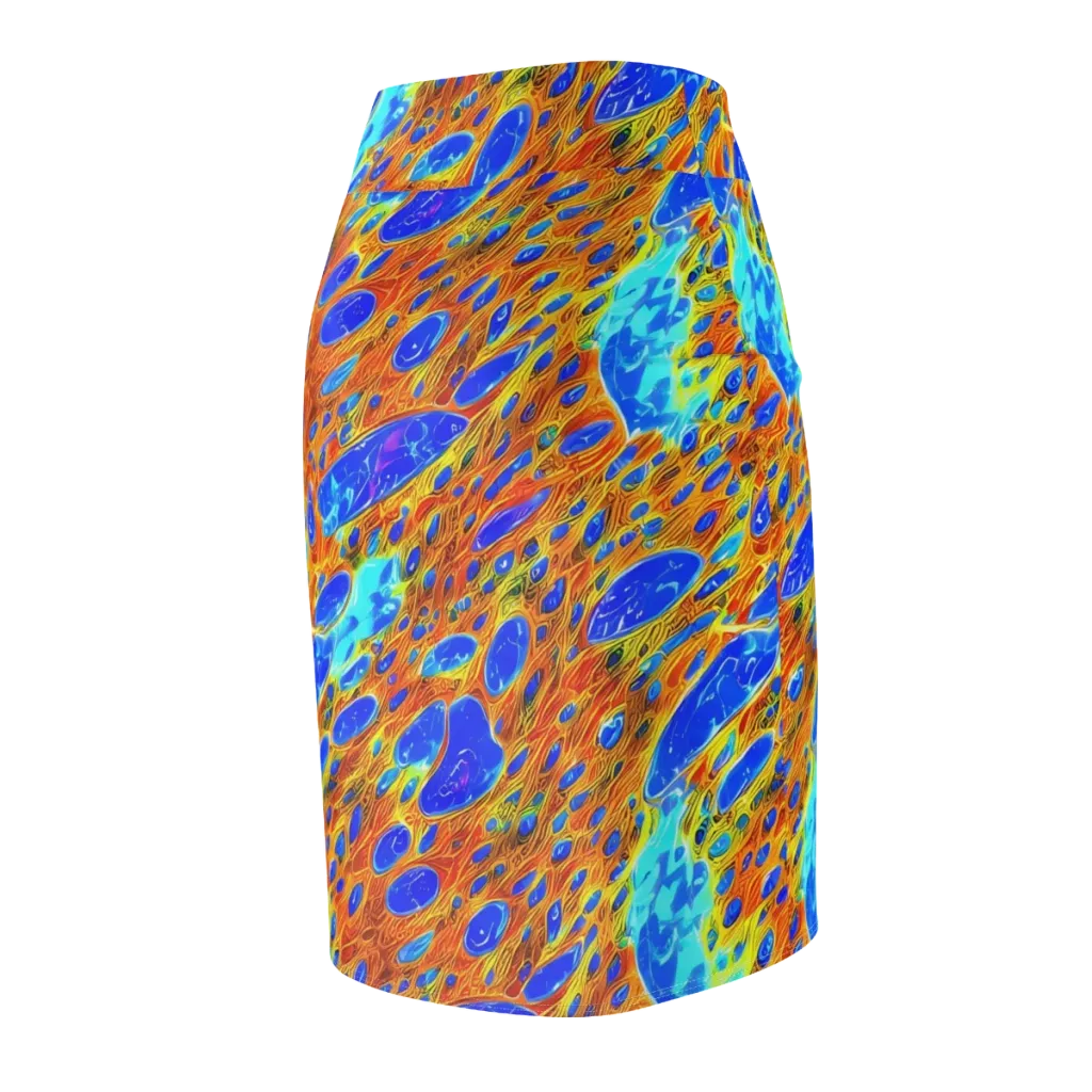 Bluefire Veins on Pencil Skirt — Back Side