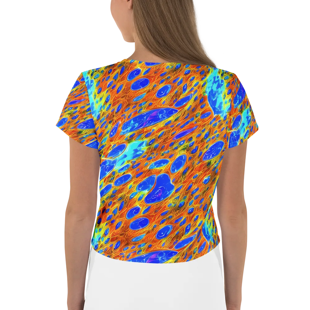 Bluefire Veins on Crop Tee — Back