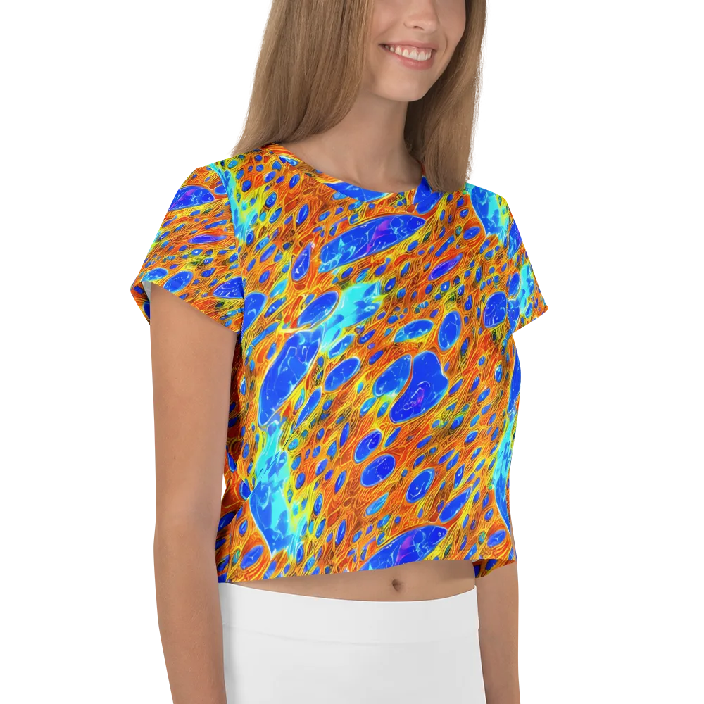 Bluefire Veins on Crop Tee — Right