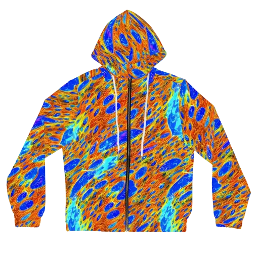 Bluefire Veins on a Women's Full-Zip Hoodie
