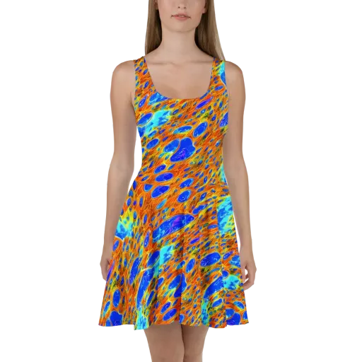 Bluefire Veins on a Skater Dress
