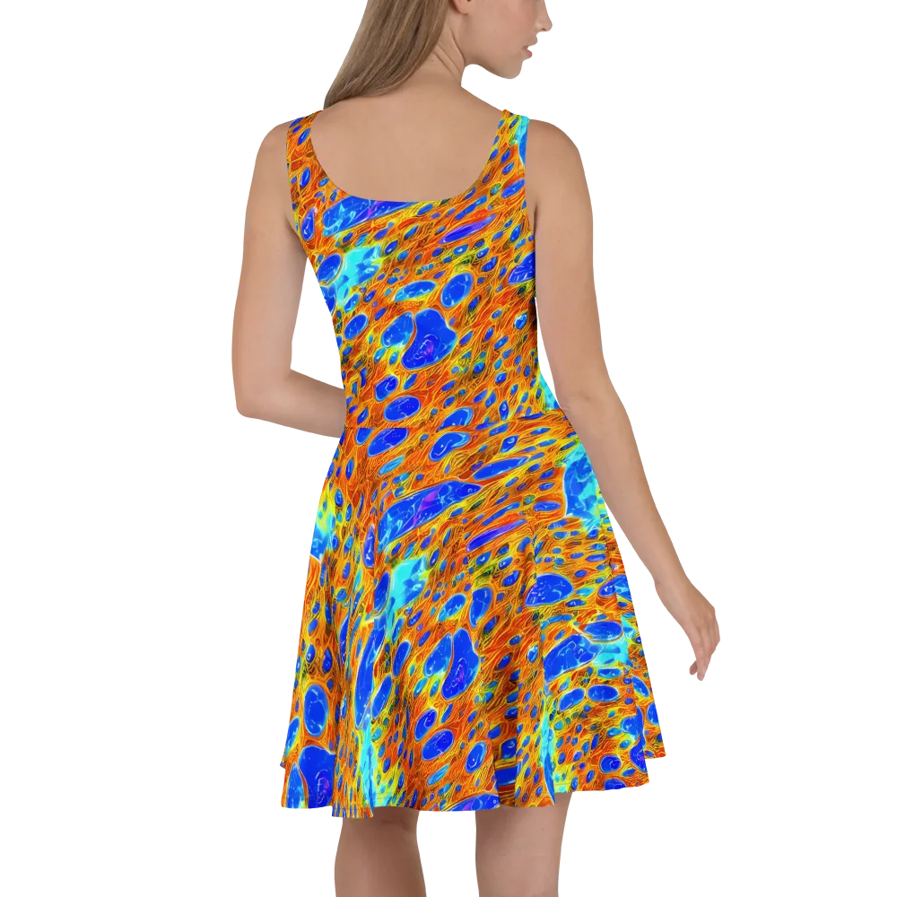 Bluefire Veins on Skater Dress — Back