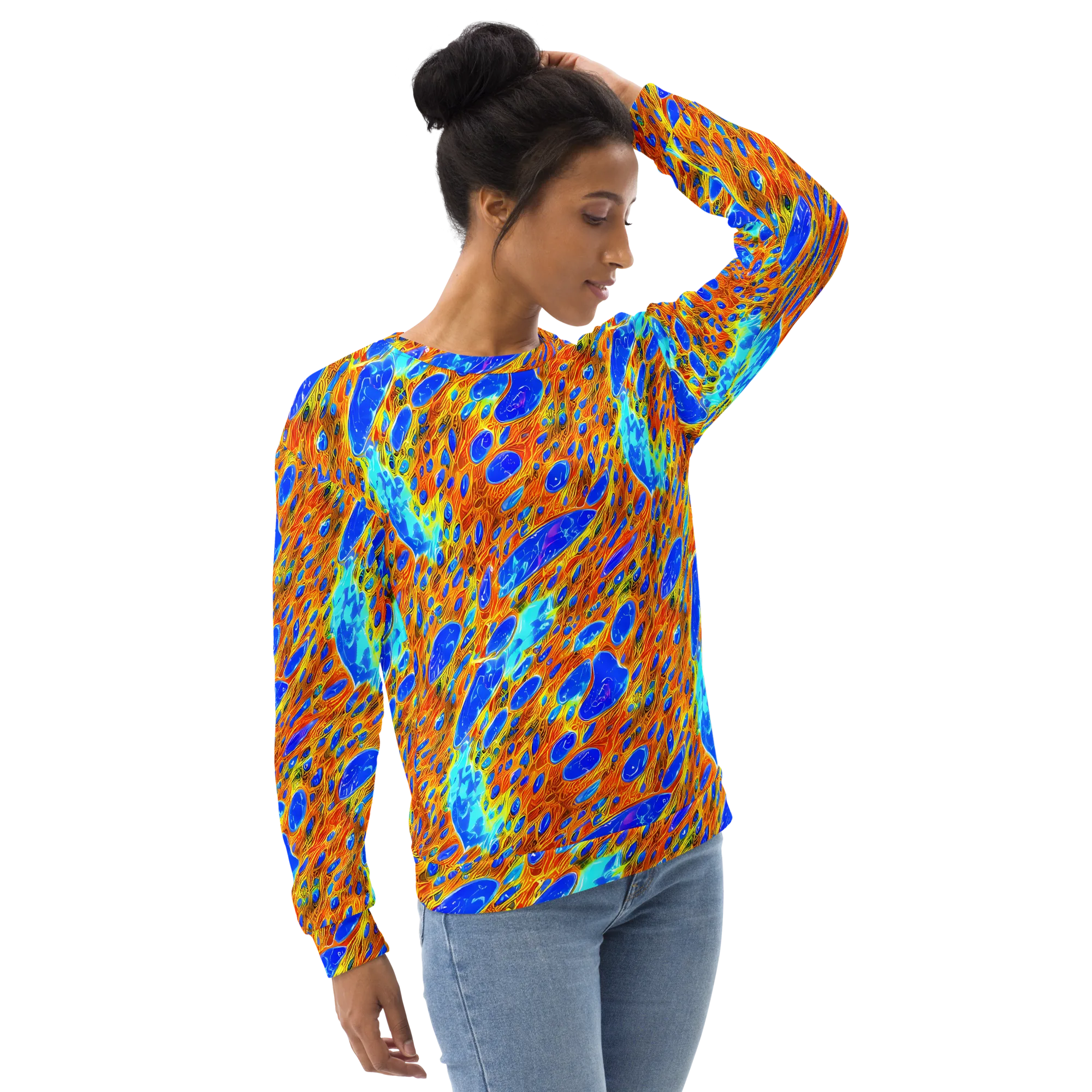 Bluefire Veins on Sweatshirt — Right Front