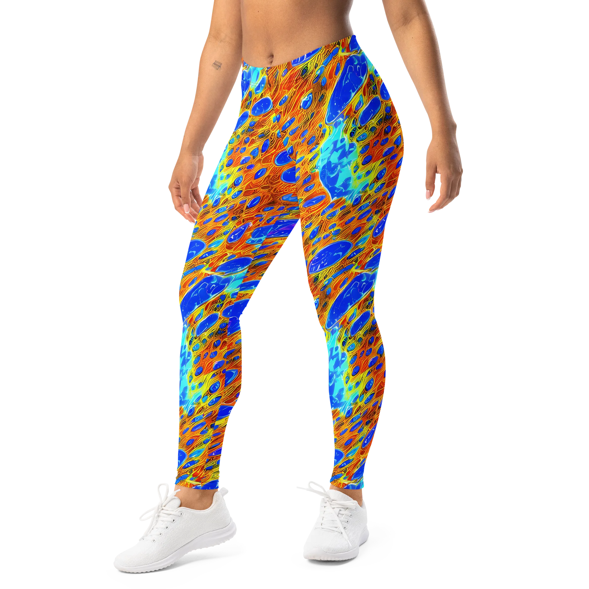 Bluefire Veins on Leggings — Left Front