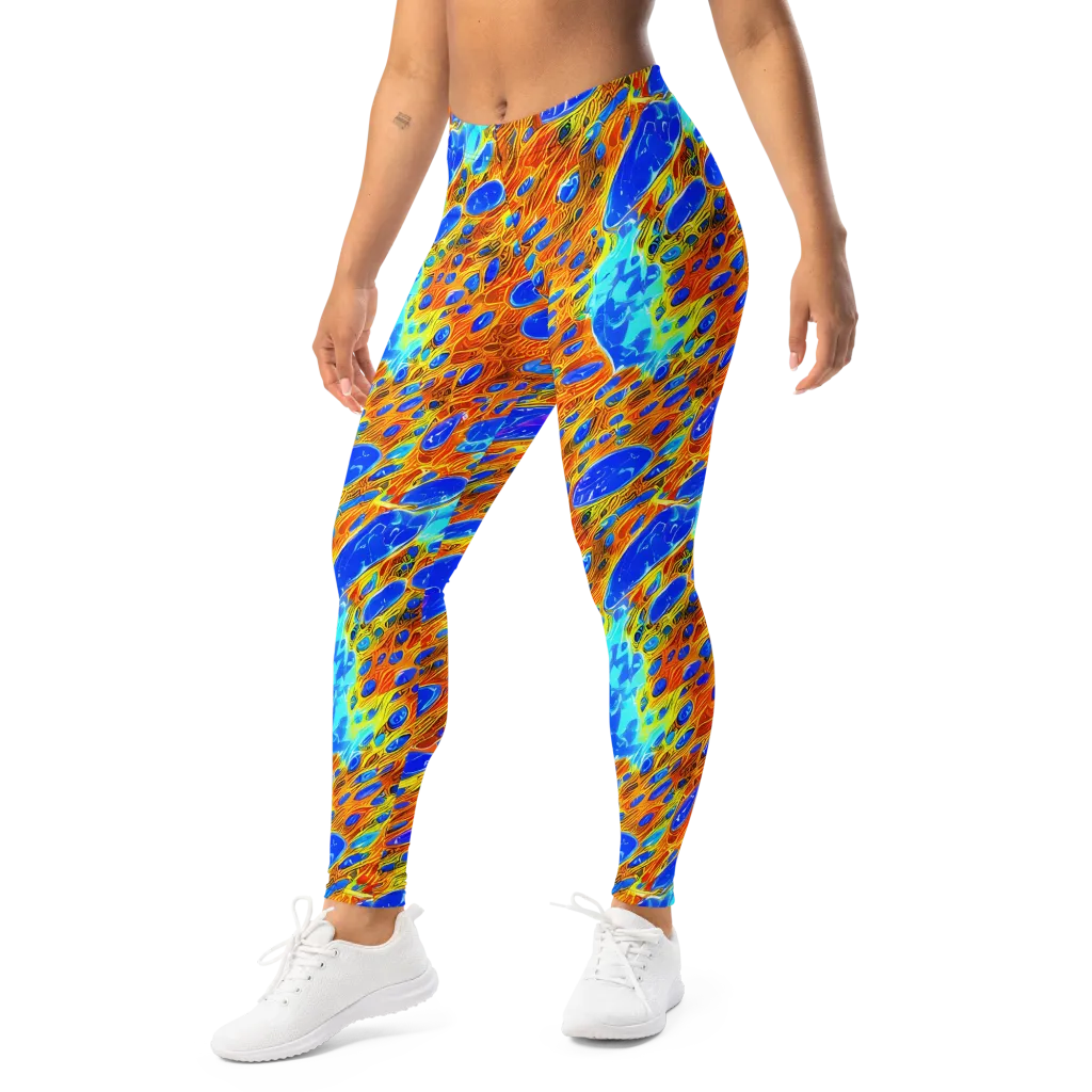 Bluefire Veins on Leggings — Left Front