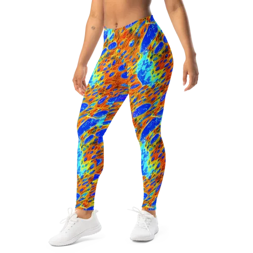 Bluefire Veins on a Leggings