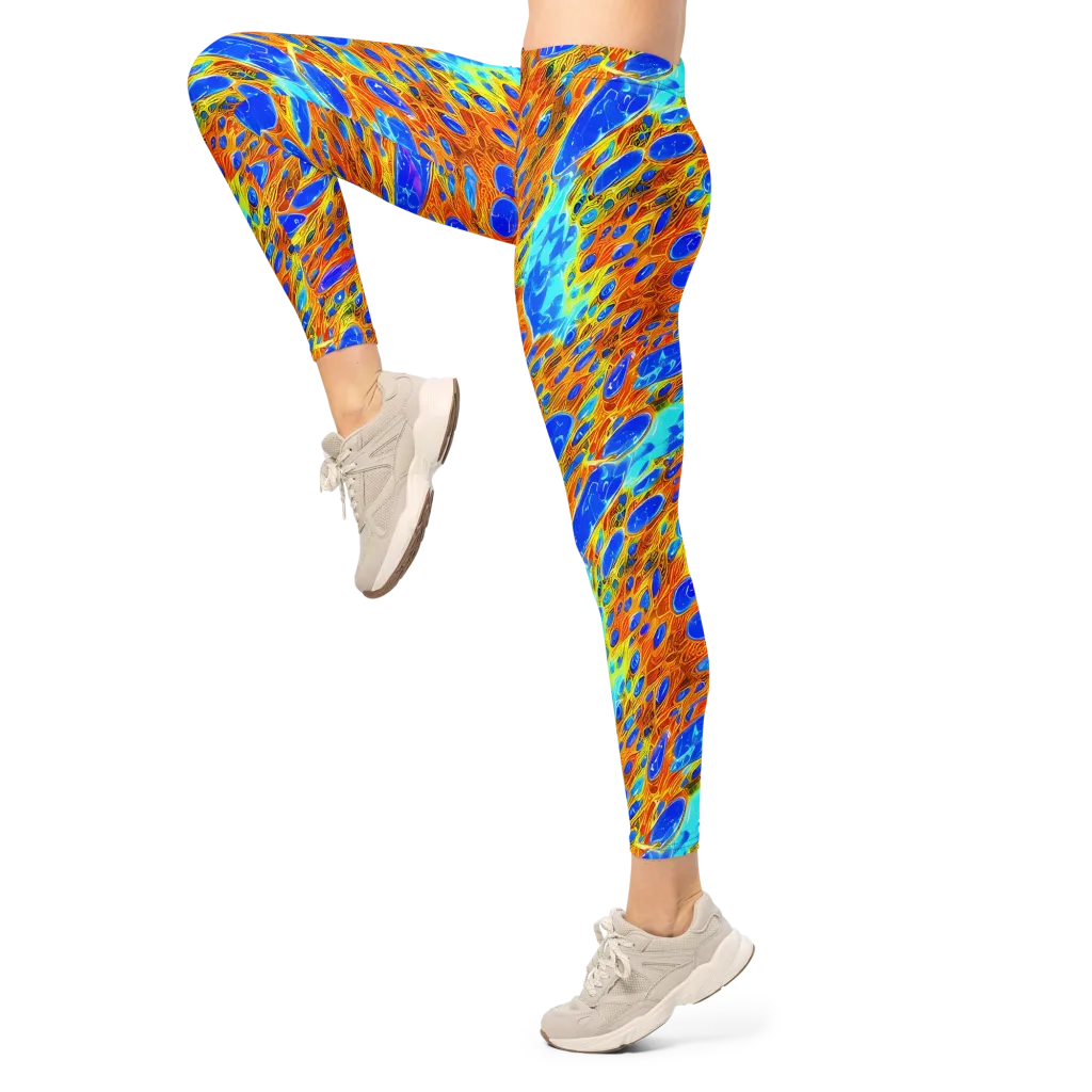 Bluefire Veins on Leggings — Left
