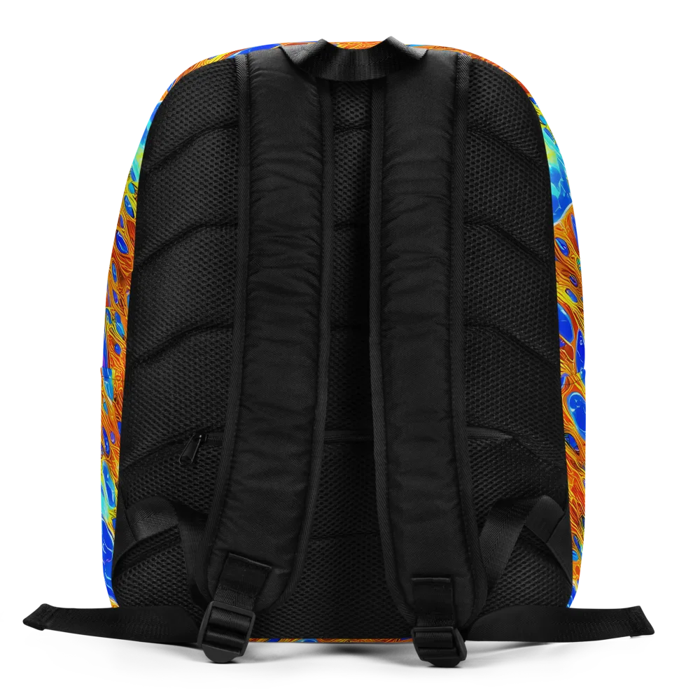 Bluefire Veins on Minimalist Backpack — Back