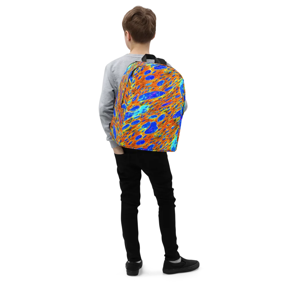 Bluefire Veins on Minimalist Backpack — Right Front