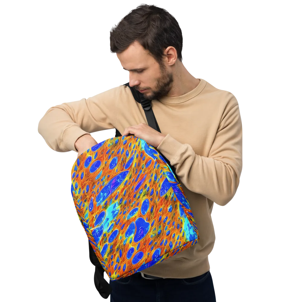 Bluefire Veins on Minimalist Backpack — Front